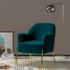 Odo Upholstered Accent Arm Chair Velvet | Karat Home