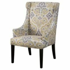 Madison Park Bella High Back Wing Chair Yellow -Living Room Chairs store unnamed file 14828