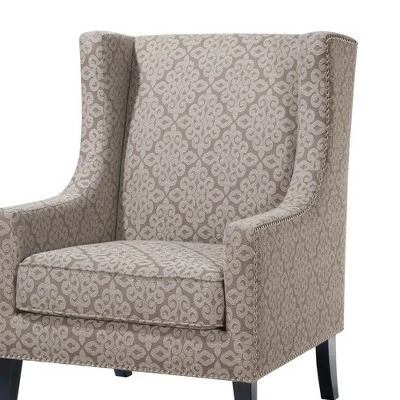 Madison Park Colette Wing Chair Navy 4 Madison Park Colette Wing Chair Navy - Image 2