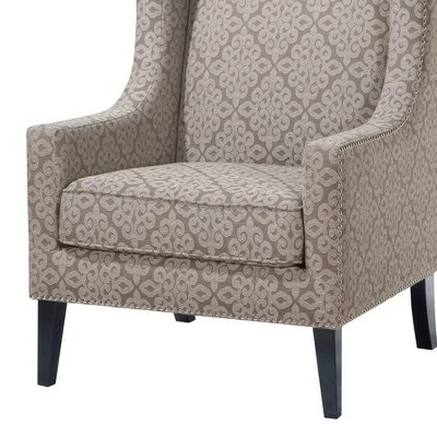 Madison Park Colette Wing Chair Navy 5 Madison Park Colette Wing Chair Navy - Image 3