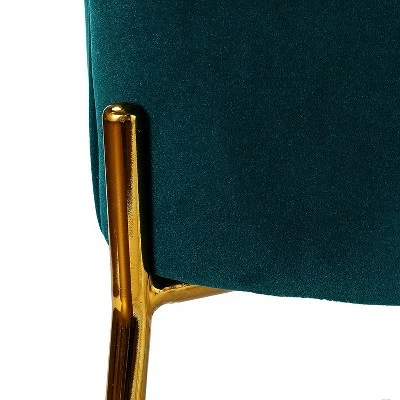 Odo Upholstered Accent Arm Chair Velvet | Karat Home 6 Odo Upholstered Accent Arm Chair Velvet | Karat Home - Image 4