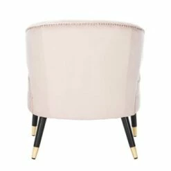 Stazia Wingback Accent Chair Pale Pink/Black - Safavieh -Living Room Chairs store unnamed file 14857
