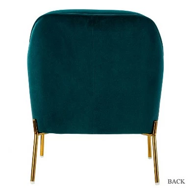 Odo Upholstered Accent Arm Chair Velvet | Karat Home 8 Odo Upholstered Accent Arm Chair Velvet | Karat Home - Image 6