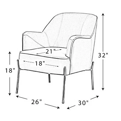 Odo Upholstered Accent Arm Chair Velvet | Karat Home 10 Odo Upholstered Accent Arm Chair Velvet | Karat Home - Image 8