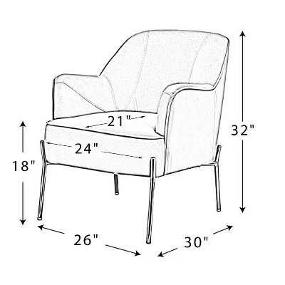 Odo Upholstered Accent Arm Chair Velvet | Karat Home 11 Odo Upholstered Accent Arm Chair Velvet | Karat Home - Image 9