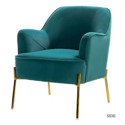 Odo Upholstered Accent Arm Chair Velvet | Karat Home 15 Odo Upholstered Accent Arm Chair Velvet | Karat Home - Image 13