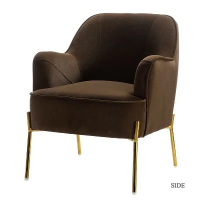 Odo Upholstered Accent Arm Chair Velvet | Karat Home 17 Odo Upholstered Accent Arm Chair Velvet | Karat Home - Image 15