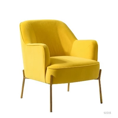 Odo Upholstered Accent Arm Chair Velvet | Karat Home 27 Odo Upholstered Accent Arm Chair Velvet | Karat Home - Image 25