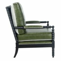 Annabelle Leather Armchair Forest Green - Safavieh 13 Annabelle Leather Armchair Forest Green - Safavieh -Living Room Chairs store unnamed file 1536