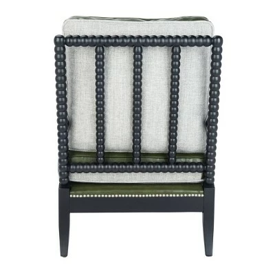 Annabelle Leather Armchair Forest Green - Safavieh 6 Annabelle Leather Armchair Forest Green - Safavieh - Image 4