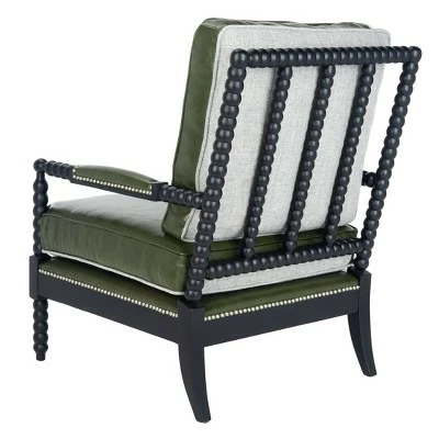 Annabelle Leather Armchair Forest Green - Safavieh 7 Annabelle Leather Armchair Forest Green - Safavieh - Image 5