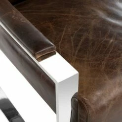 Parkgate Occassional Leather Chair Vintage Brown - Safavieh -Living Room Chairs store unnamed file 1549