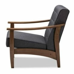 Larsen Walnut Wood Lounge Chair Gray - Baxton Studio 11 Larsen Walnut Wood Lounge Chair Gray - Baxton Studio -Living Room Chairs store unnamed file 1554