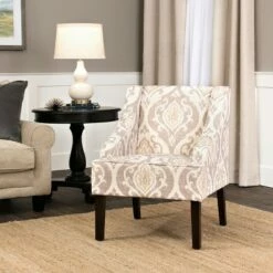 Swoop Accent Armchair - HomePop Bold Paisley -Living Room Chairs store unnamed file 157