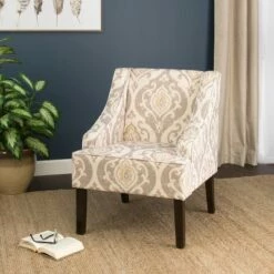 Swoop Accent Armchair - HomePop Bold Paisley -Living Room Chairs store unnamed file 158