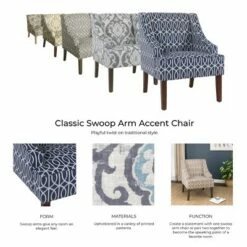 Swoop Accent Armchair - HomePop Bold Paisley -Living Room Chairs store unnamed file 159
