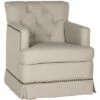 Millicent Swivel Accent Chair with Brass Nail Heads - Taupe - Safavieh 1 Millicent Swivel Accent Chair with Brass Nail Heads - Taupe - Safavieh -Living Room Chairs store unnamed file 1590
