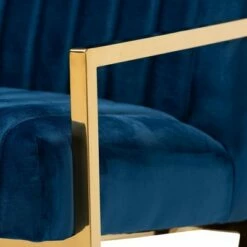 Janelle Velvet Fabric Upholstered Living Room Accent Chair Royal Blue/Gold - Baxton Studio -Living Room Chairs store unnamed file 1615