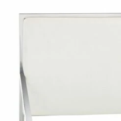 Kian Velvet Directors Chair - White/Silver - Safavieh -Living Room Chairs store unnamed file 1678