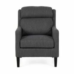 Bucklin Contemporary Pillow Tufted Fabric Club Chair - Christopher Knight Home Navy Blue/dark Brown -Living Room Chairs store unnamed file 1710