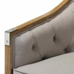 Terina Industrial Oak Wood Armchair with Metal Accents Beige - Baxton Studio -Living Room Chairs store unnamed file 1722