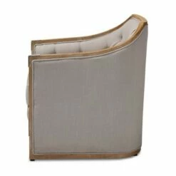 Terina Industrial Oak Wood Armchair with Metal Accents Beige - Baxton Studio -Living Room Chairs store unnamed file 1724