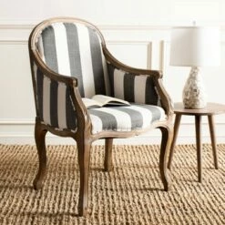 Esther Armchair Gray/White - Safavieh