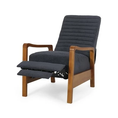 Munro Contemporary Fabric Channel Stitch Pushback Recliner - Christopher Knight Home Sand/teak 3 Munro Contemporary Fabric Channel Stitch Pushback Recliner - Christopher Knight Home Sand/teak