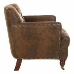 Colin Tufted Club Chair - Safavieh Dark Taupe -Living Room Chairs store unnamed file 1793