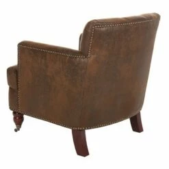 Colin Tufted Club Chair - Safavieh Dark Taupe -Living Room Chairs store unnamed file 1795