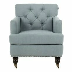 Colin Tufted Club Chair - Safavieh Dark Taupe -Living Room Chairs store unnamed file 1800