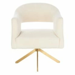 Quartz Swivel Accent Chair - Safavieh Pale Taupe/gold -Living Room Chairs store unnamed file 1806
