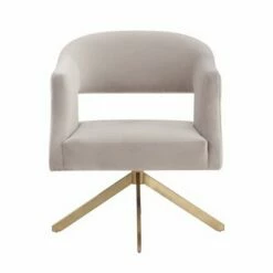 Quartz Swivel Accent Chair - Safavieh Pale Taupe/gold -Living Room Chairs store unnamed file 1807
