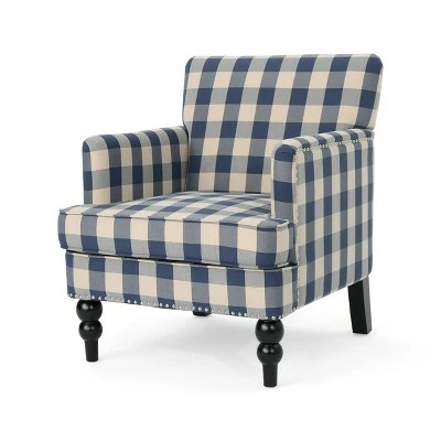 Harrison Tufted Club Chair - Christopher Knight Home Blue 7 Harrison Tufted Club Chair - Christopher Knight Home Blue - Image 5