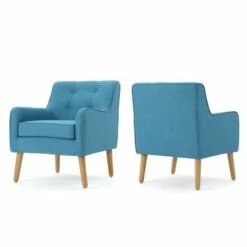 Set of 2 Felicity Mid-Century Armchairs - Christopher Knight Home Teal -Living Room Chairs store unnamed file 182