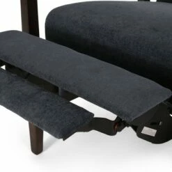 Plevna Contemporary Fabric Upholstered Pushback Recliner - Christopher Knight Home Charcoal/chocolate Brown -Living Room Chairs store unnamed file 1828