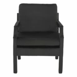 Genoa Upholstered Armchair - Safavieh Black 23 Genoa Upholstered Armchair - Safavieh Black -Living Room Chairs store unnamed file 1865