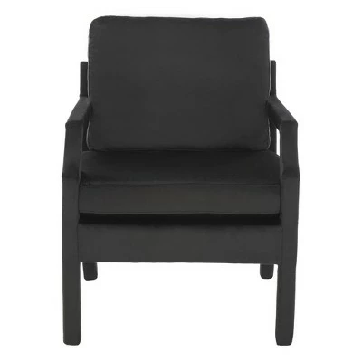 Genoa Upholstered Armchair - Safavieh Black 13 Genoa Upholstered Armchair - Safavieh Black - Image 11