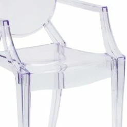 Flash Furniture Ghost Chair with Arms in Transparent Crystal -Living Room Chairs store unnamed file 1879