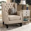 Charrette Button Tufted Armchair - Baxton Studio Gray 2 Charrette Button Tufted Armchair - Baxton Studio Gray -Living Room Chairs store unnamed file 1891