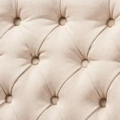 Charrette Button Tufted Armchair - Baxton Studio Gray -Living Room Chairs store unnamed file 1896