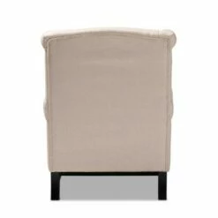 Charrette Button Tufted Armchair - Baxton Studio Gray -Living Room Chairs store unnamed file 1897
