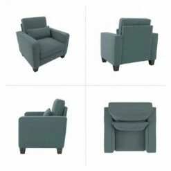 Stockton Accent Chair with Arms Herringbone Fabric - Bush Furniture Cream -Living Room Chairs store unnamed file 1951