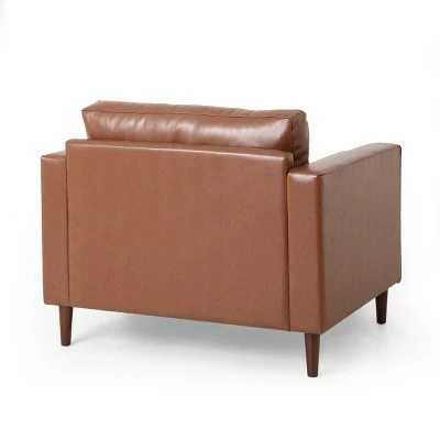 Malinta Contemporary Tufted Club Chair - Christopher Knight Home Midnight Black/espresso 4 Malinta Contemporary Tufted Club Chair - Christopher Knight Home Midnight Black/espresso - Image 2