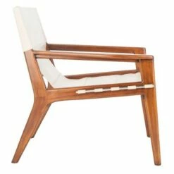 Culkin Leather Sling Chair - Safavieh White -Living Room Chairs store unnamed file 1979