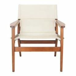 Culkin Leather Sling Chair - Safavieh White -Living Room Chairs store unnamed file 1985