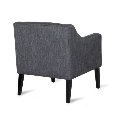 Deanna Contemporary Fabric Tufted Accent Chair - Christopher Knight Home Dark Beige/espresso 4 Deanna Contemporary Fabric Tufted Accent Chair - Christopher Knight Home Dark Beige/espresso - Image 2
