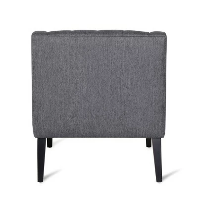 Deanna Contemporary Fabric Tufted Accent Chair - Christopher Knight Home Dark Beige/espresso 7 Deanna Contemporary Fabric Tufted Accent Chair - Christopher Knight Home Dark Beige/espresso - Image 5