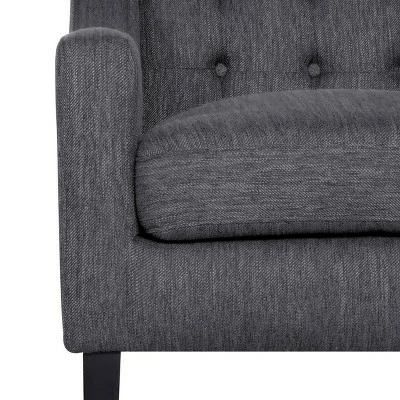 Deanna Contemporary Fabric Tufted Accent Chair - Christopher Knight Home Dark Beige/espresso 9 Deanna Contemporary Fabric Tufted Accent Chair - Christopher Knight Home Dark Beige/espresso - Image 7
