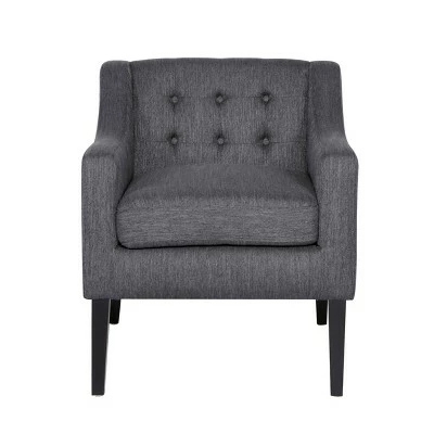 Deanna Contemporary Fabric Tufted Accent Chair - Christopher Knight Home Dark Beige/espresso 11 Deanna Contemporary Fabric Tufted Accent Chair - Christopher Knight Home Dark Beige/espresso - Image 9